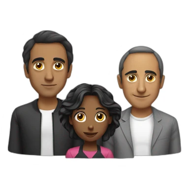 Zemmour with 2 black people  sticker