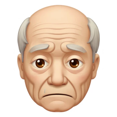 old man showing Sadness - feeling of sorrow or unhappiness sticker