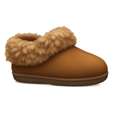 Brown fluffy slippers sticker