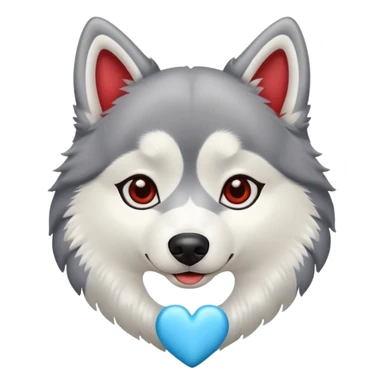 Husky mit Herz sticker