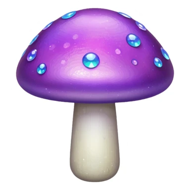 glitter purple mushroom sticker