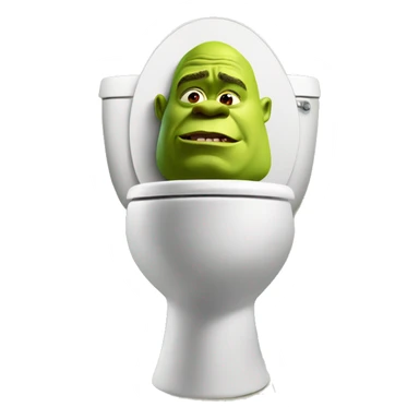 shrek in a toilet sticker