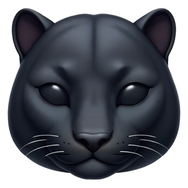 Meme-Worthy cute Sleeping Panther Portrait Emoji, Head resting peacefully with a contented smile, showcasing a luxuriously sleek form and eyes gently closed in serene slumber, Simplified yet comically adorable features, highly detailed, glowing with a soft, drowsy dark light, high shine, relaxed and utterly lovable, stylized with an air of playful laziness, bright and heartwarming, soft glowing outline, capturing the essence of a sleeping panther that feels destined to become the next viral icon of adorable rest! sticker