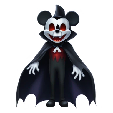 Mickey mouse ghost kiss vampire sticker