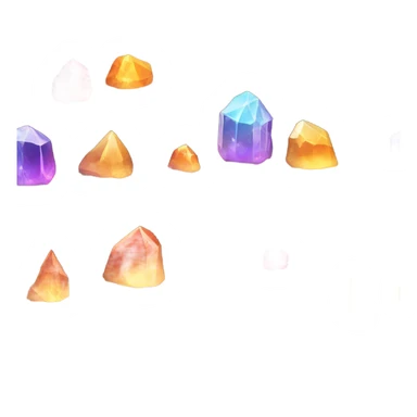 prehistoric cave with glowing crystal formations sticker