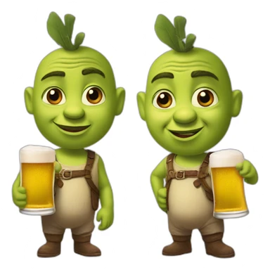 little Pinokio from the shrek with beer sticker