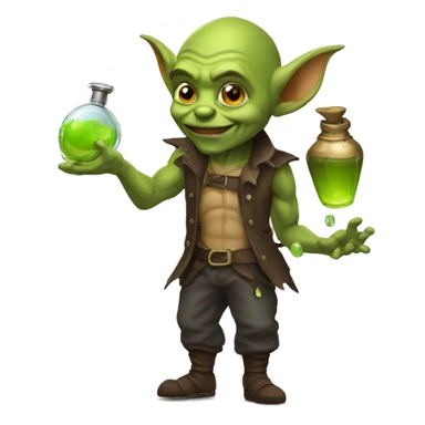 male-goblin that is putting perfume on himself  sticker
