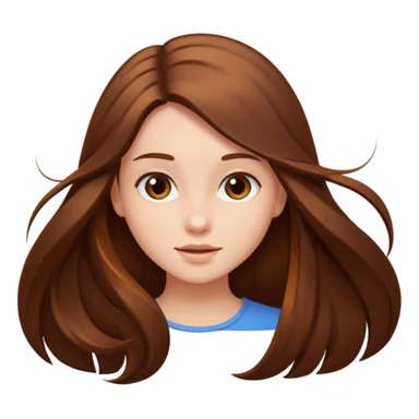 Girl flipping hair sticker