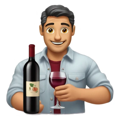 Cena romántica con vino   sticker