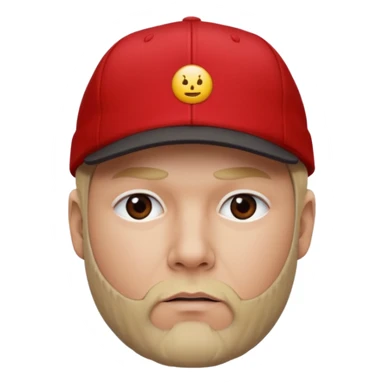 Fred Durst red cap back, blonde hair sticker