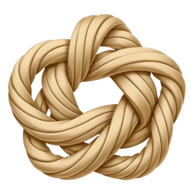 elegant knot with flowing rope lines sticker