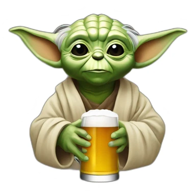 Yoda qui boit une bière sticker