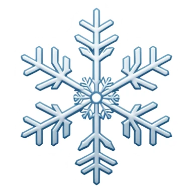 A pitch white simple Snowflake sticker