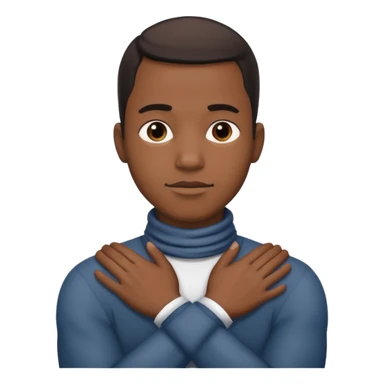 Black guy crossed hand on neck sticker