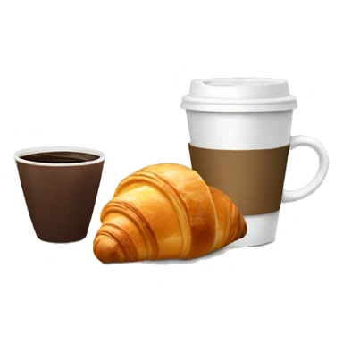 Coffee and croissant  sticker