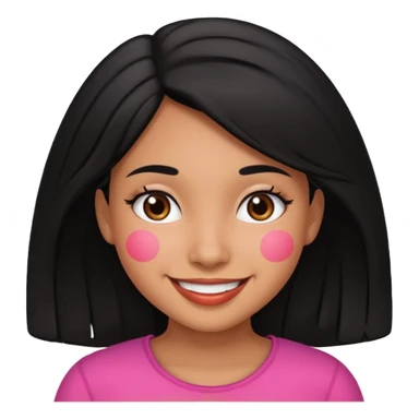 hispanic children girl with black hair sticker