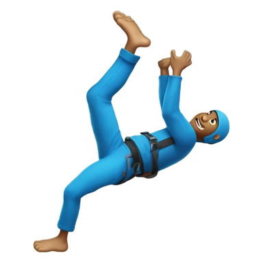 Rock climber doing a backflip sticker