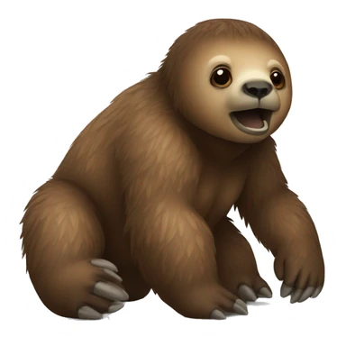 giant ground sloth baby sticker