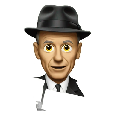 sinatra with money signs for eyeballs sticker