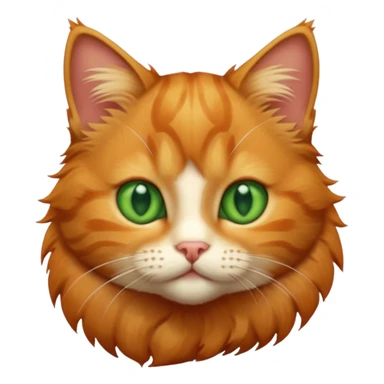 A high-resolution photo-realistic digital illustration of a solid ginger tabby cat kitten sticker