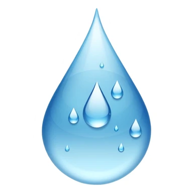 Una gota de agua blanca sticker