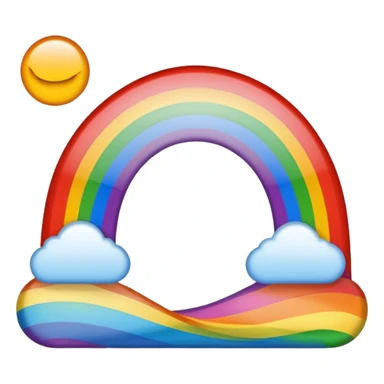 Regenbogen am horizont sticker