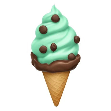 Ice cream mint chocolate chip sticker