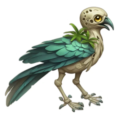 ancient Egyptian eldritch skeleton bird sticker