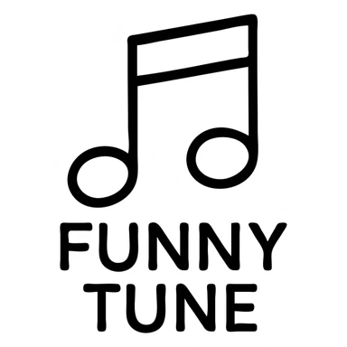 Music note icon with "FUNNY TUNE" text sticker