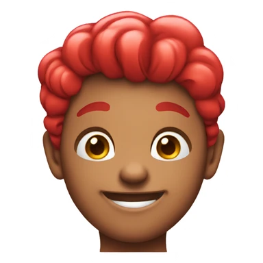 red cute heart with a smile sticker