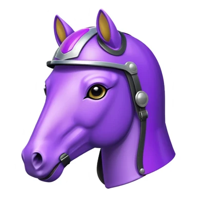 purple horse with helmet sticker