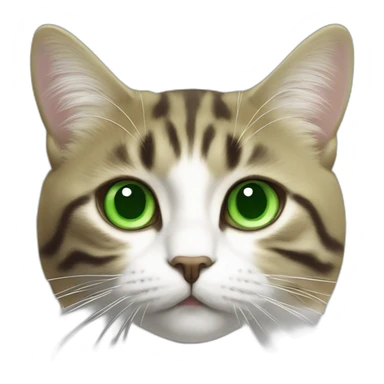 Chat tricolore aux yeux vert sticker