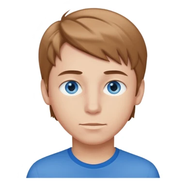 Cool boy with blue sticker