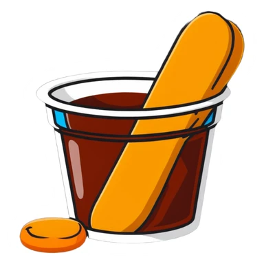 Chicken McNuggets with dipping sauce sticker