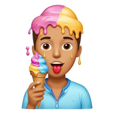 Me eating icecream sticker