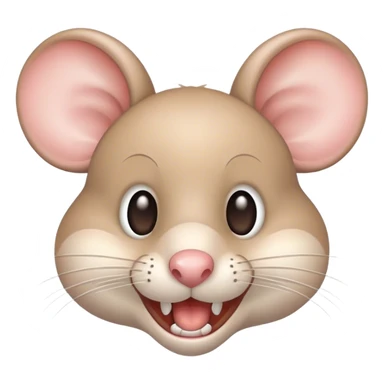 cute mouse face with buck teeth sticker