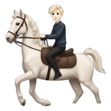 troye-sivan-riding-horse sticker