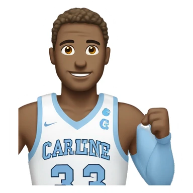 White male wearing North Carolina Tar Heels sticker