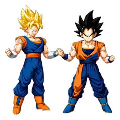 goku and vegeta sticker