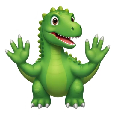 heart-shaped hands of a dinosaur sticker
