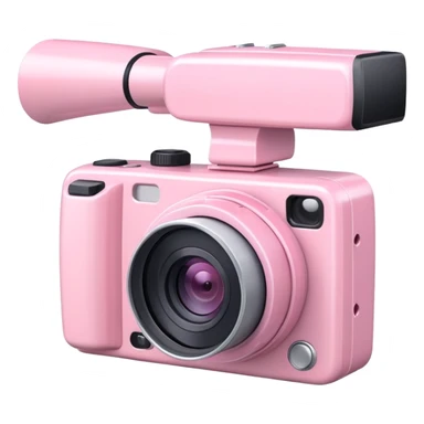 Light pink video camera sticker