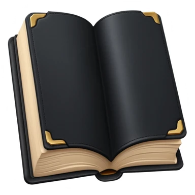 open book with completely black pages sticker