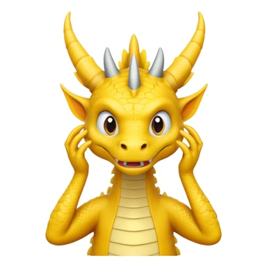 Draw a dragon that has his hands on. His head (confused?) like psyduck and a head tilted sticker