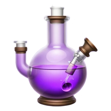 Purple Bong smoking out the top sticker
