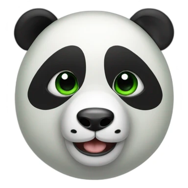 Green-eyed panda sticker
