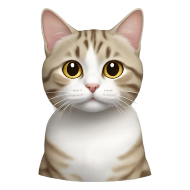 British cat tabby white and great  sticker