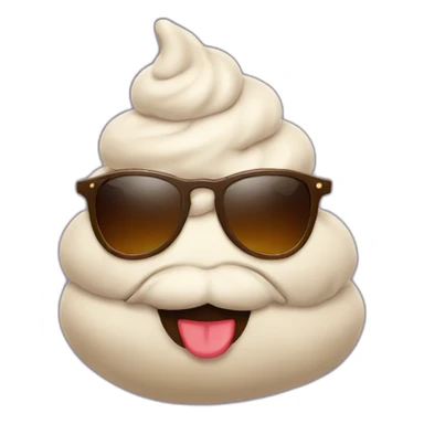 poo with sunglasses sticker