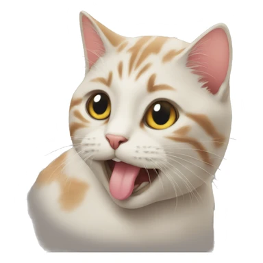 Cat kissing  sticker