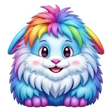 easter rainbow bunny yeti sticker