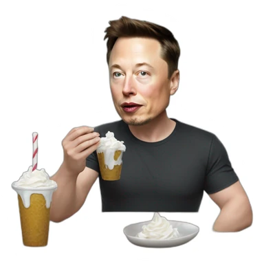 Elon Musk qui mange une glace sticker